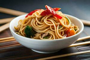 kinesisk mat är en bra sätt till skaffa sig din dagligen dos av vitamin c. ai-genererad foto