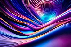 en färgrik abstrakt bakgrund med en spiral form. ai-genererad foto