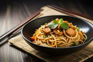 kinesisk mat är en populär val för många människor. ai-genererad foto