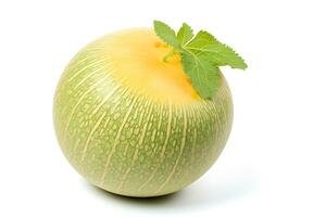 galia melon frukt isolerat på vit bakgrund ai genererad foto