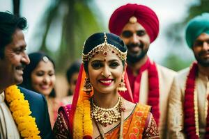 indisk bröllop i mumbai. ai-genererad foto