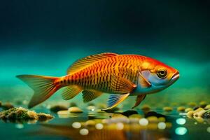 guldfisk i de vatten. ai-genererad foto
