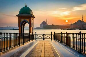 de blå moské i istanbul, Kalkon. ai-genererad foto