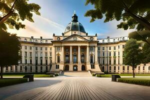 de universitet av wroclaw, polen. ai-genererad foto