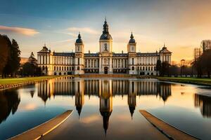 de skön byggnad av de universitet av Lissabon, portugal. ai-genererad foto