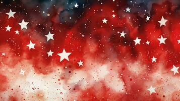 ai-genererad abstrakt amerikan flagga röd och blå med stjärnor för oberoende dag foto