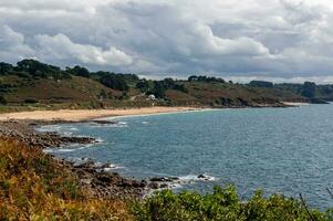 pittoresk kust skönhet i Bretagne, Frankrike foto