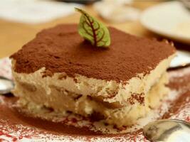 italiensk tiramisu kaka foto