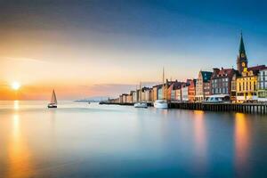 de skön stad av köpenhamn, Danmark. ai-genererad foto