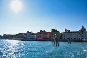 Venedig, Italien 2019- utsikt från båten foto