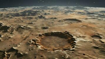 bakgrund lunar krater landskap ai genererad foto