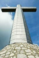 nivolet korsa en majestätisk religiös monument i savoie, Frankrike foto