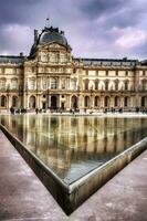 reflektioner av louvre lugn waters foto