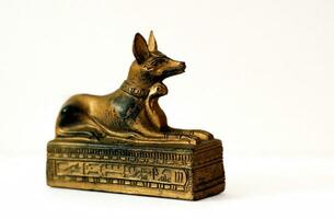 gammal egyptisk anubis gudom av de schakal foto