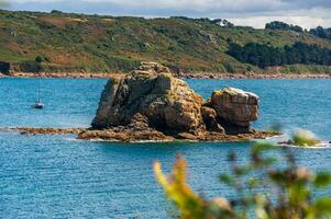 naturskön kust skönhet i Bretagne, Frankrike foto