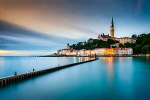 de stad av Tallinn, estland. ai-genererad foto