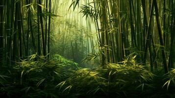 blad tropisk bambu skog ai genererad foto