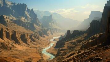 resa canyon pakistan naturskön ai genererad foto