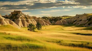 natur söder dakota badlands ai genererad foto