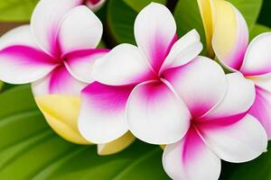 plumeria blomma. bakgrund. ai generativ proffs Foto