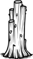 illustration av träd stubbe tecknad serie foto