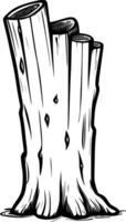 illustration av träd stubbe tecknad serie foto