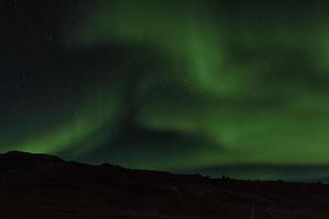 norrsken i hraunsnef, island foto