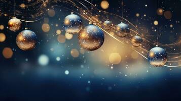 festlig bollar på ljus gyllene bakgrund. generativ ai foto