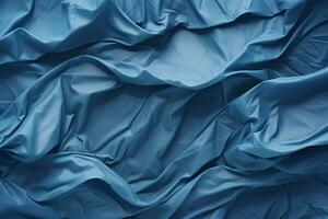 skrynkliga blå rena papper textur. generativ ai foto