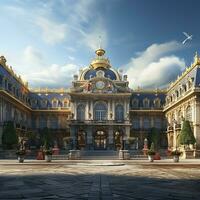 de förtjusande elegans av de palats av versailles en resa in i franska royalty ai generativ foto