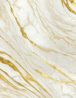 naturlig vit sten med gyllene skinande ådror, skön elegant kakel. marmor bakgrund. ai generativ. foto