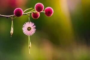 Foto tapet de himmel, blommor, de Sol, de blommor, de blommor, de blommor,. ai-genererad