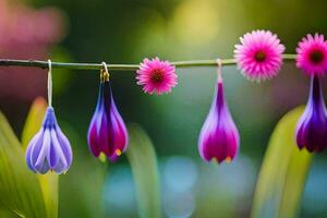 Foto tapet blommor, de himmel, de Sol, de blommor, de blommor, de blommor,. ai-genererad