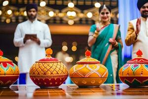 indisk bröllop dekoration idéer. ai-genererad foto