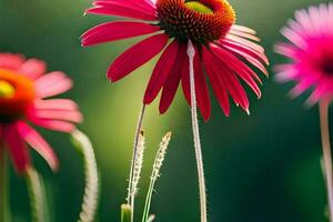 fotografera - rosa coneflower förbi jimmy kaufman. ai-genererad foto