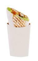 doner kebab isolerat på vit bakgrund foto