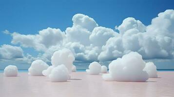 moln bakgrund tapet, färgrik himmel design, generativ ai foto