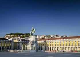 praca do commercio stora torget i centrala gamla stan i Lissabon, Portugal foto