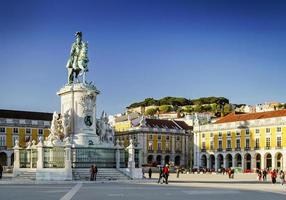 praca do commercio stora torget i centrala gamla stan i Lissabon, Portugal foto