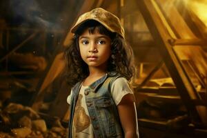 hieroglyfprydd gammal egyptisk pyramid barn flicka. generera ai foto
