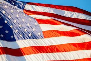 USA: s flagga på en solig dag foto
