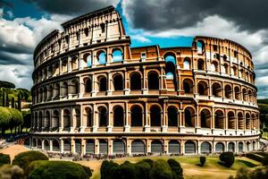 de colosseum i rom, Italien. ai-genererad foto