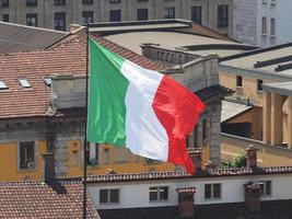 italiensk flagga i Italien foto