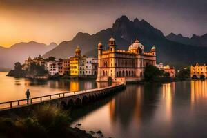 de skön stad av lahore i Indien. ai-genererad foto