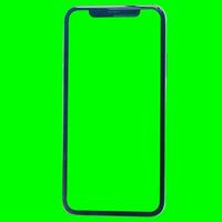 telefon med grön skärm krom nyckel grön Färg foto