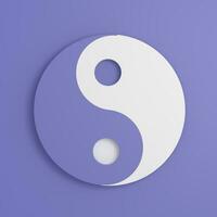 abstrakt yin yang symbol. 3d tolkning foto