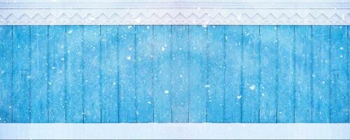 blå vinter- frost trä- bakgrund foto