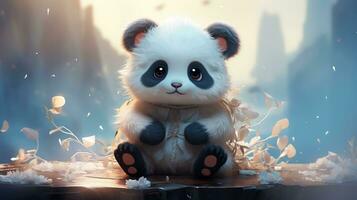 en söt liten panda foto
