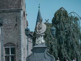 de gammal stad av bruges i belgien foto