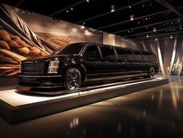 limousine utställning. generativ ai foto